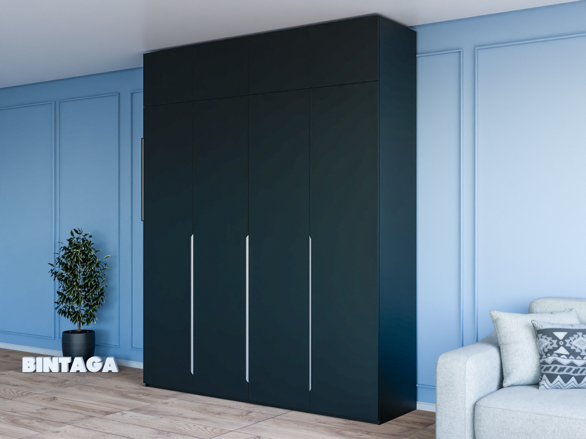 Пакс Альхейм 24 black (silver) ИКЕА (IKEA) изображение товара