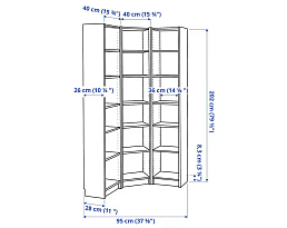 Изображение товара Билли 130 white угловой ИКЕА (IKEA) на сайте bintaga.ru